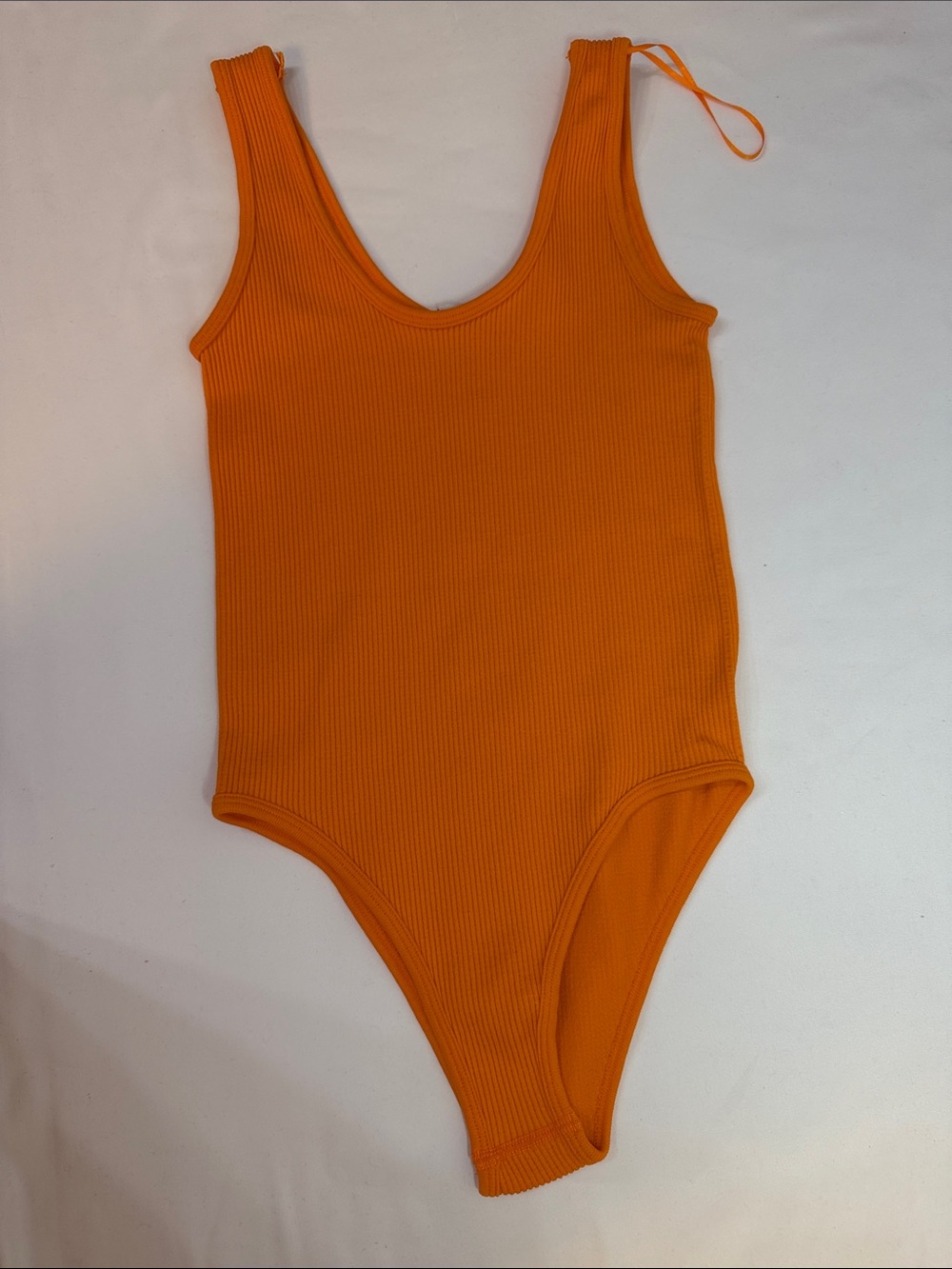 Zara Orange Ribbed One-Piece - Picture 2 of 5